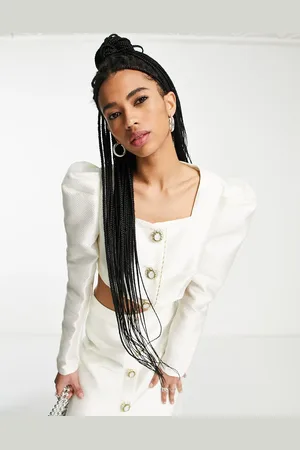 Sister Jane Dream bridal long sleeve square neck blouse co-ord