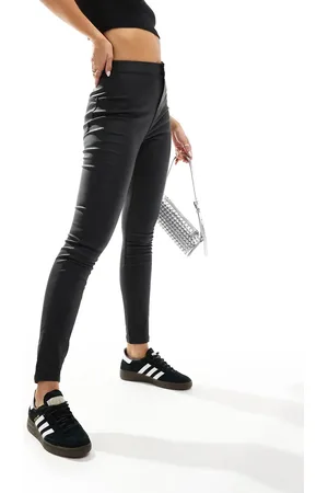 Noisy May High waist coated skinny trouser in