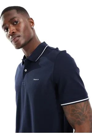 GANT Logo tipped pique polo in