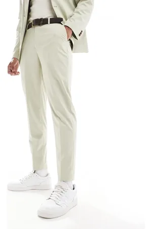 ASOS Tapered basketweave suit trouser in light