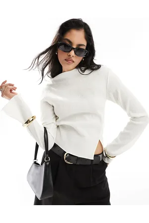 & OTHER STORIES Plisse top with split detail in