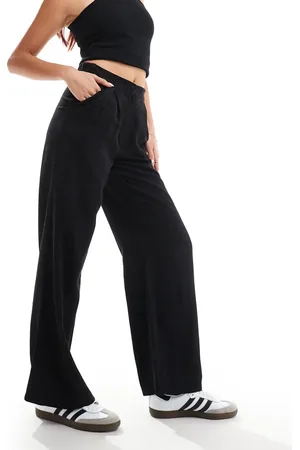 Reclaimed Mensy wide leg trouser in linen look