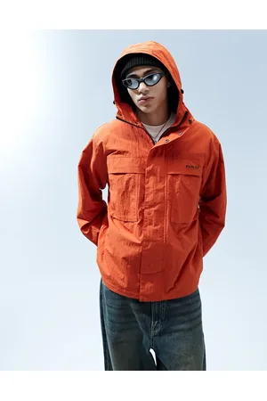 Parlez Nylon rain jacket in burnt