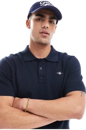 GANT Shield logo embroid structured cotton knit polo in
