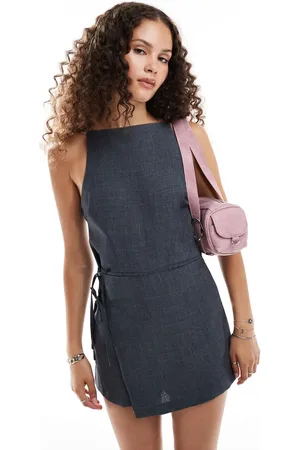COLLUSION 00s skort wrap playsuit in
