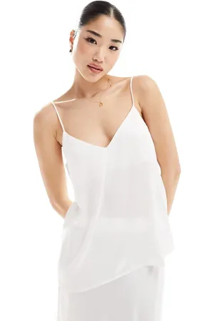 VILA Bridal satin cami top co-ord in