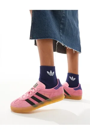 adidas Gazelle Indoor trainers in pink and with gum sole