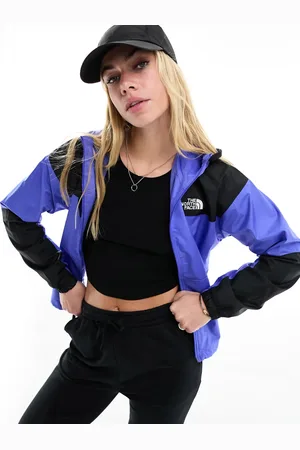 The North Face Sheru logo jacket in blue and