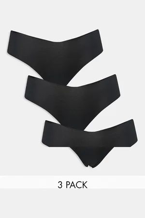 ASOS 3 pack no VPL & lace brazilian brief in