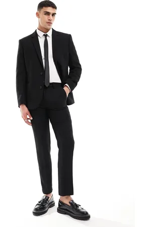 ASOS Slim fit wool mix suit trousers in twill
