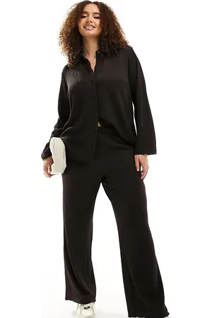 VERO MODA Textured jersey trouser co-ord in deep