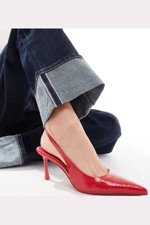 Simmi London Simmi London Wide Fit Lissa pointed slingback heeled shoe in ston