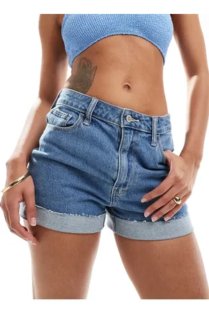 Hollister Ultra high rise mom denim shorts in mid