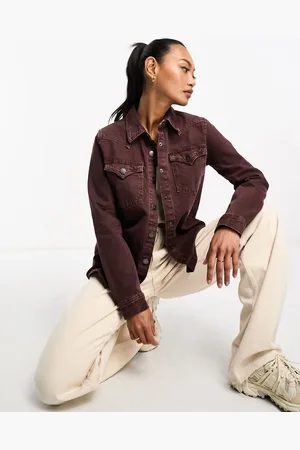 Wåven Karra western detail denim shirt in astrodust