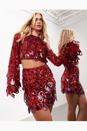 ASOS Stacked sequin mini skirt in