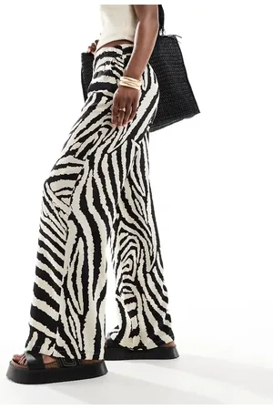 JDY Wide leg trouser in zebra print