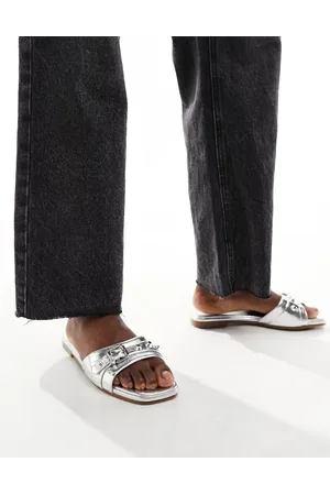 Raid Celini flat sandals in metallic