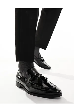 ASOS Patent faux leather loafers in with tassel