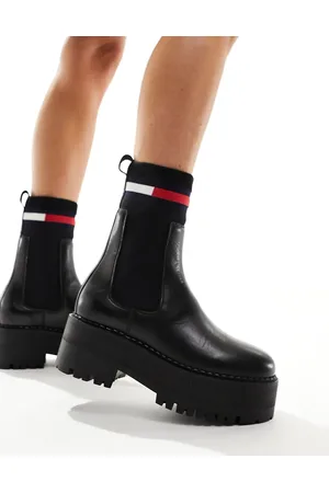 Tommy Hilfiger Flatform chelsea sock boots in
