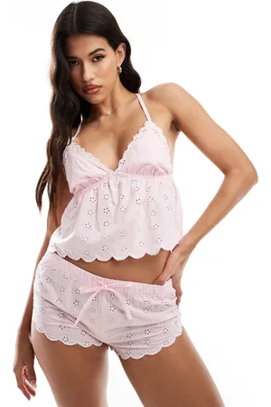 Boux Avenue Scallop embriodery cami and short pyjama set in