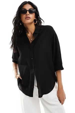 Stradivarius Linen look shirt in