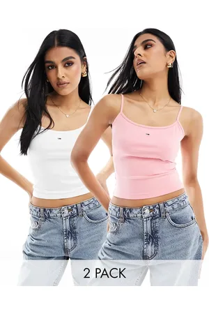 Tommy Hilfiger 2 pack essential strap tops in multi