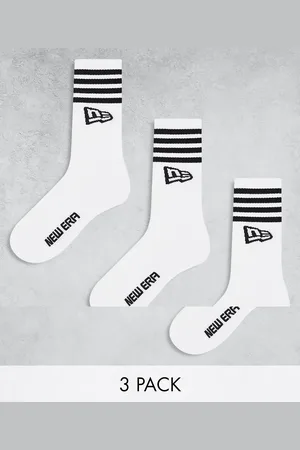 New Era Stripe 3 pack socks in