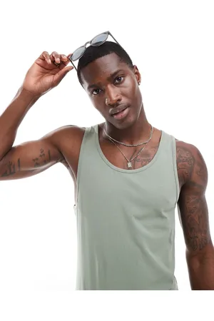 ASOS Muscle fit vest in mid