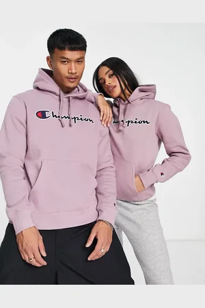 Champion Unisex large logo hoodie in lilac