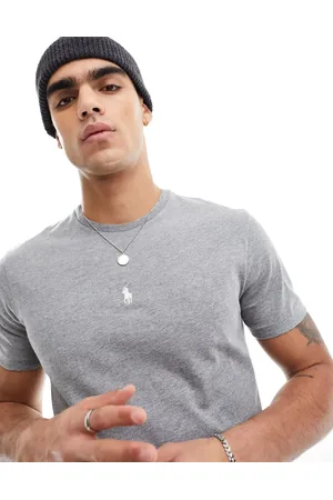 Ralph Lauren Central icon logo t-shirt in charcoal marl