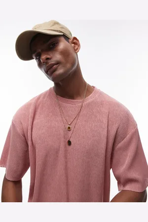 Topman Oversize fit slub plisse t-shirt in