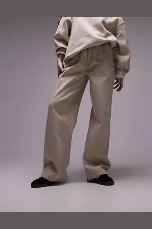 Topshop Straight leg jogger in oat marl