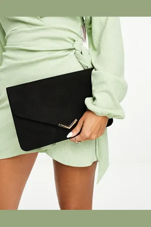 ASOS V bar detail envelope clutch bag in –
