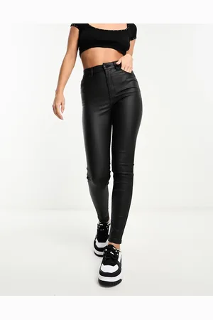 Pull&Bear Coated high waisted skinny jean in