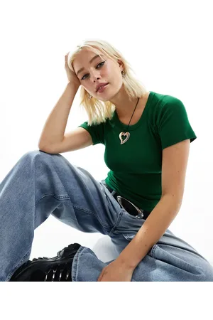 JJXX Rib short sleeve t shirt in