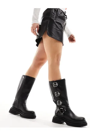 Public Desire Fast Track biker boot in