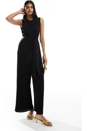 & OTHER STORIES Wide leg stretch jumpsuit with side tie detail in