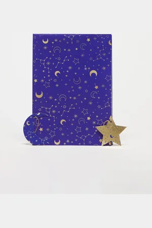 Skinnydip Starry night wrapping paper and gift tag set