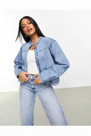 Threadbare Denim biker jacket in