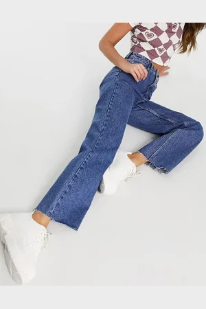 ONLY Dad wide straight leg jeans in mid