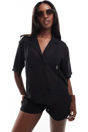 Threadbare Beach cover up shirt & shorts set in