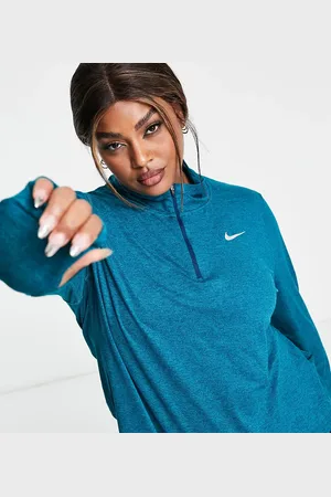 Nike Element Plus Dri-FIT halz zip top in teal