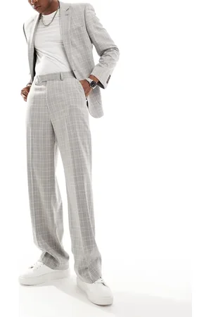 ASOS Wide tonal check suit trouser in