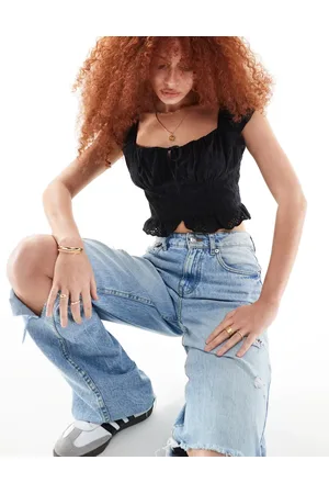 Hollister Corset top with cap sleeve in