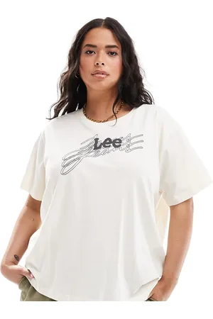 Lee Bold logo tee in ecru