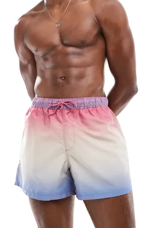 ASOS Swim short in short length in sunset print