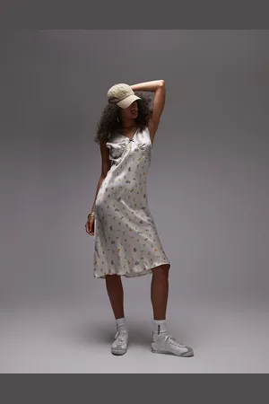 Topshop Vintage floral awkward length slip in