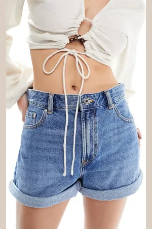 Pull&Bear Mid rise denim Mom short in mid