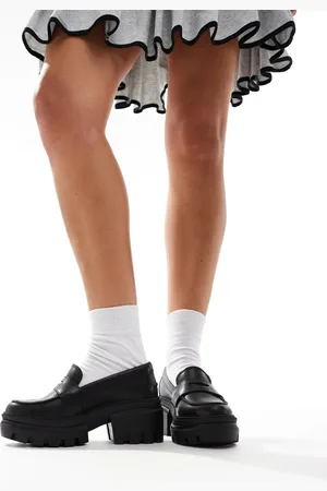 Timberland Everleigh chunky heeled loafer in leather
