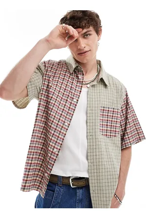 Reclaimed Oversized boxy shirt in spliced check